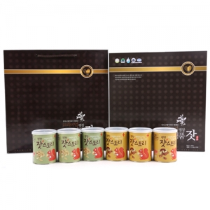 평창잣농원영농조합법인,1호 잣 선물세트(백잣140g*3캔 황잣140g*3캔)